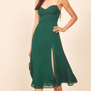 NWOT Reformation Juliette Dress Emerald